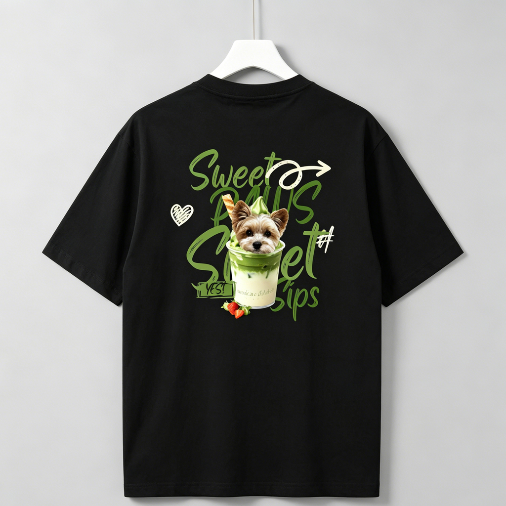 DIY - MATCHA SUNDAE (DOG GRAPHIC TEE)