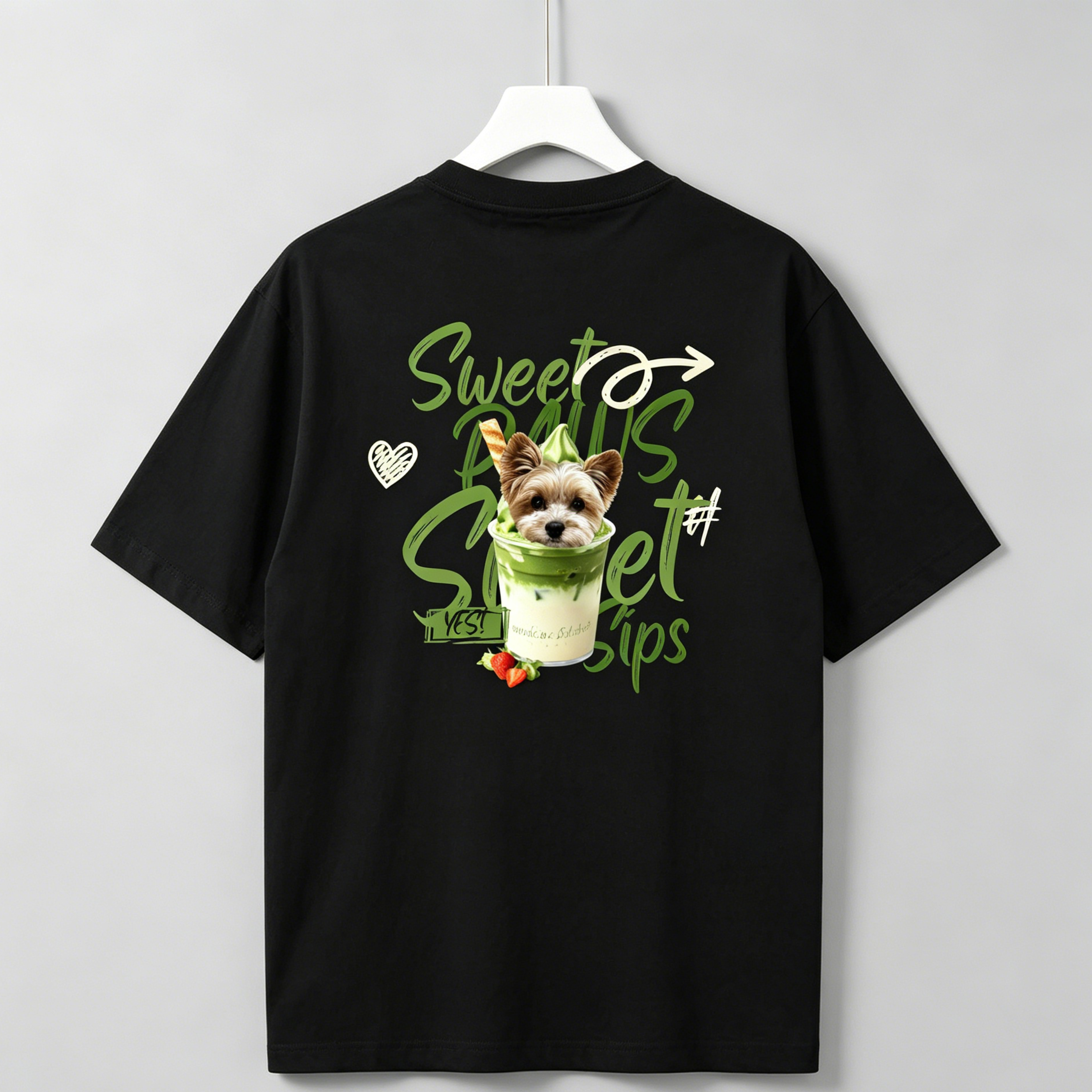 DIY - MATCHA SUNDAE (DOG GRAPHIC TEE)