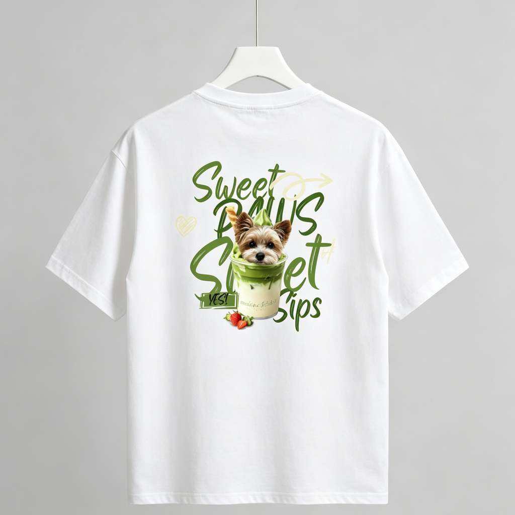 DIY - MATCHA SUNDAE (DOG GRAPHIC TEE)
