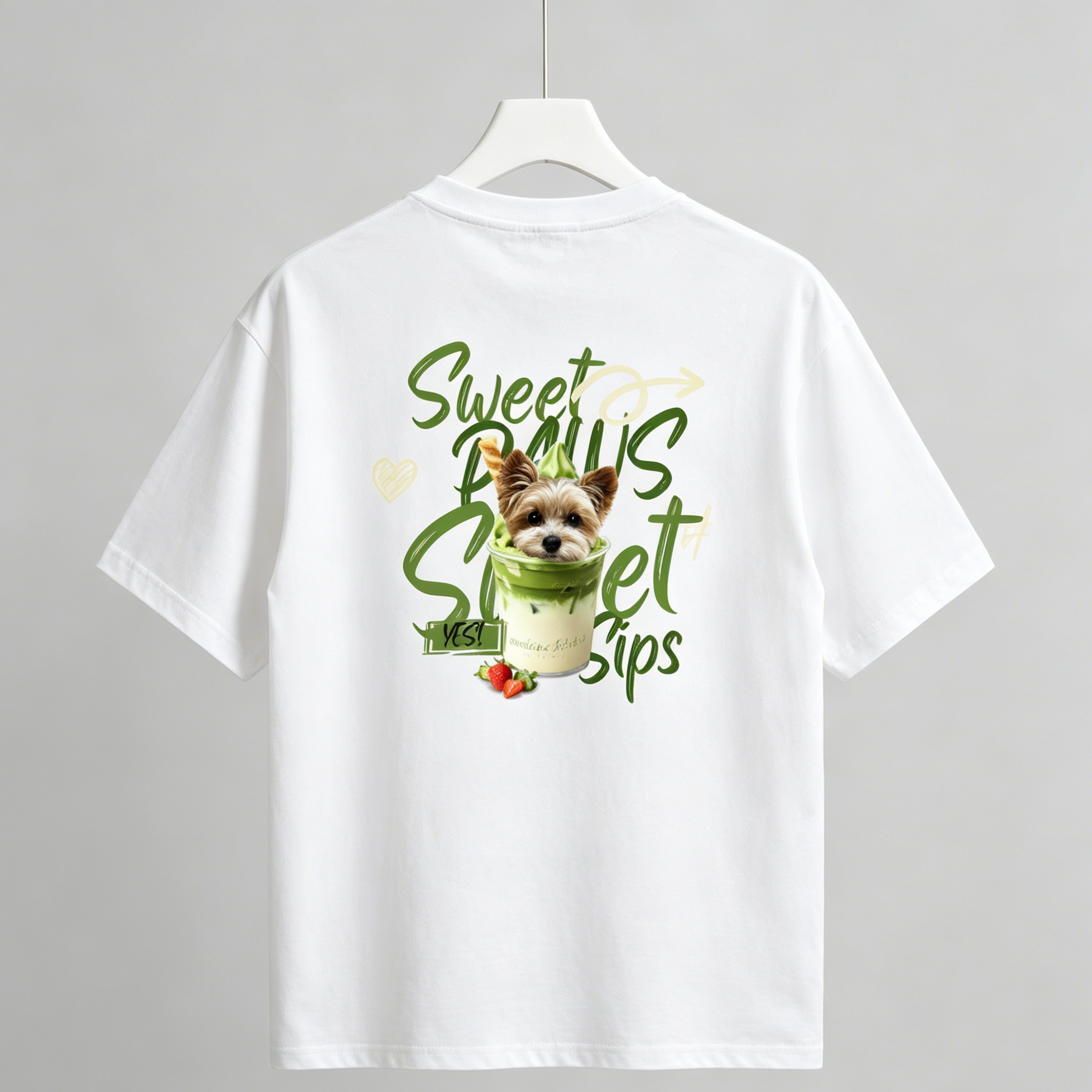 DIY - MATCHA SUNDAE (DOG GRAPHIC TEE)