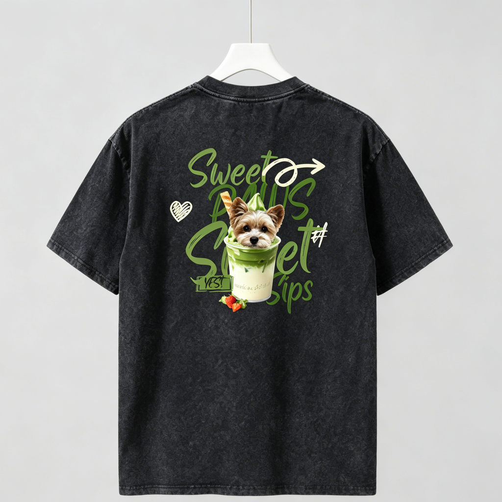 DIY - MATCHA SUNDAE (DOG GRAPHIC TEE)