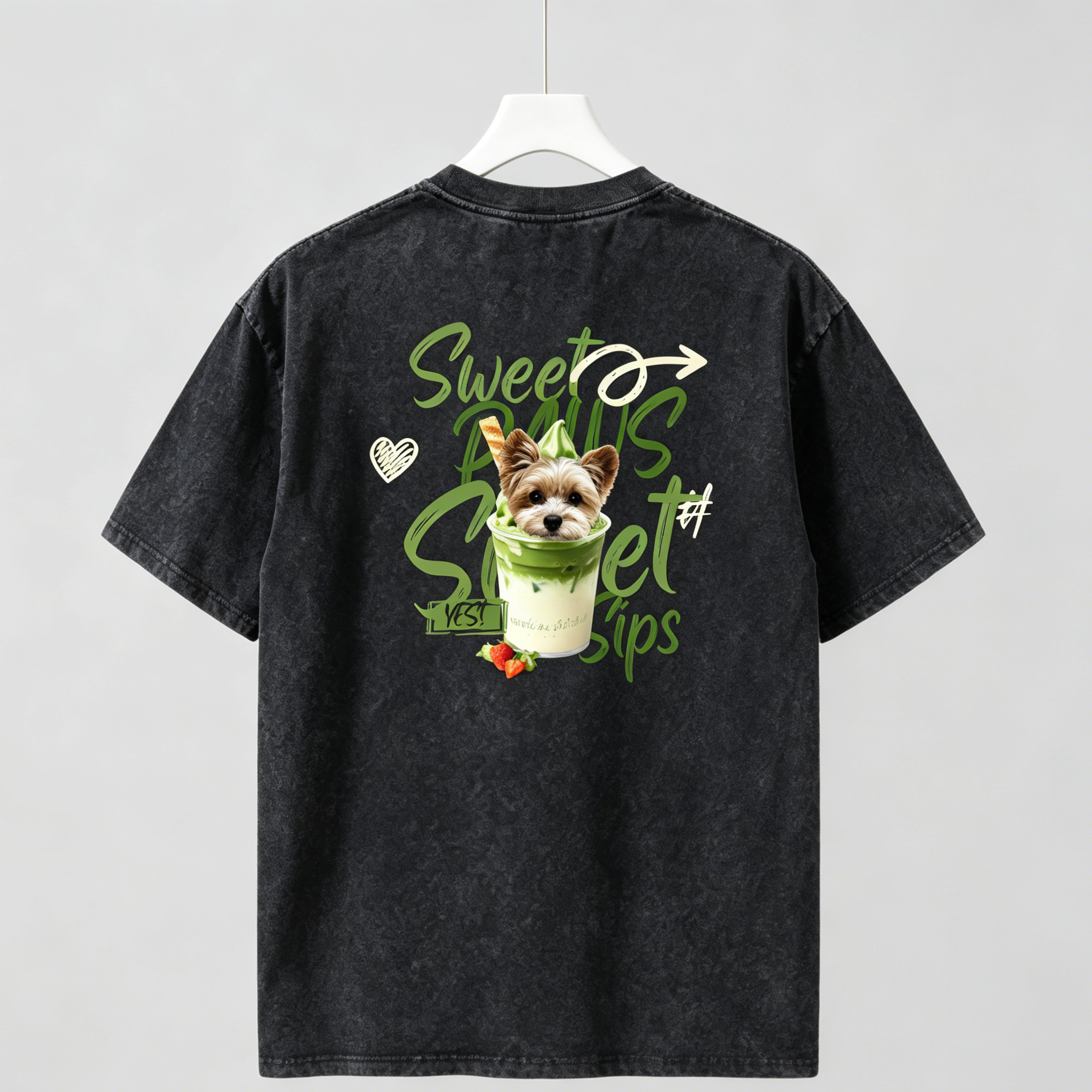DIY - MATCHA SUNDAE (DOG GRAPHIC TEE)