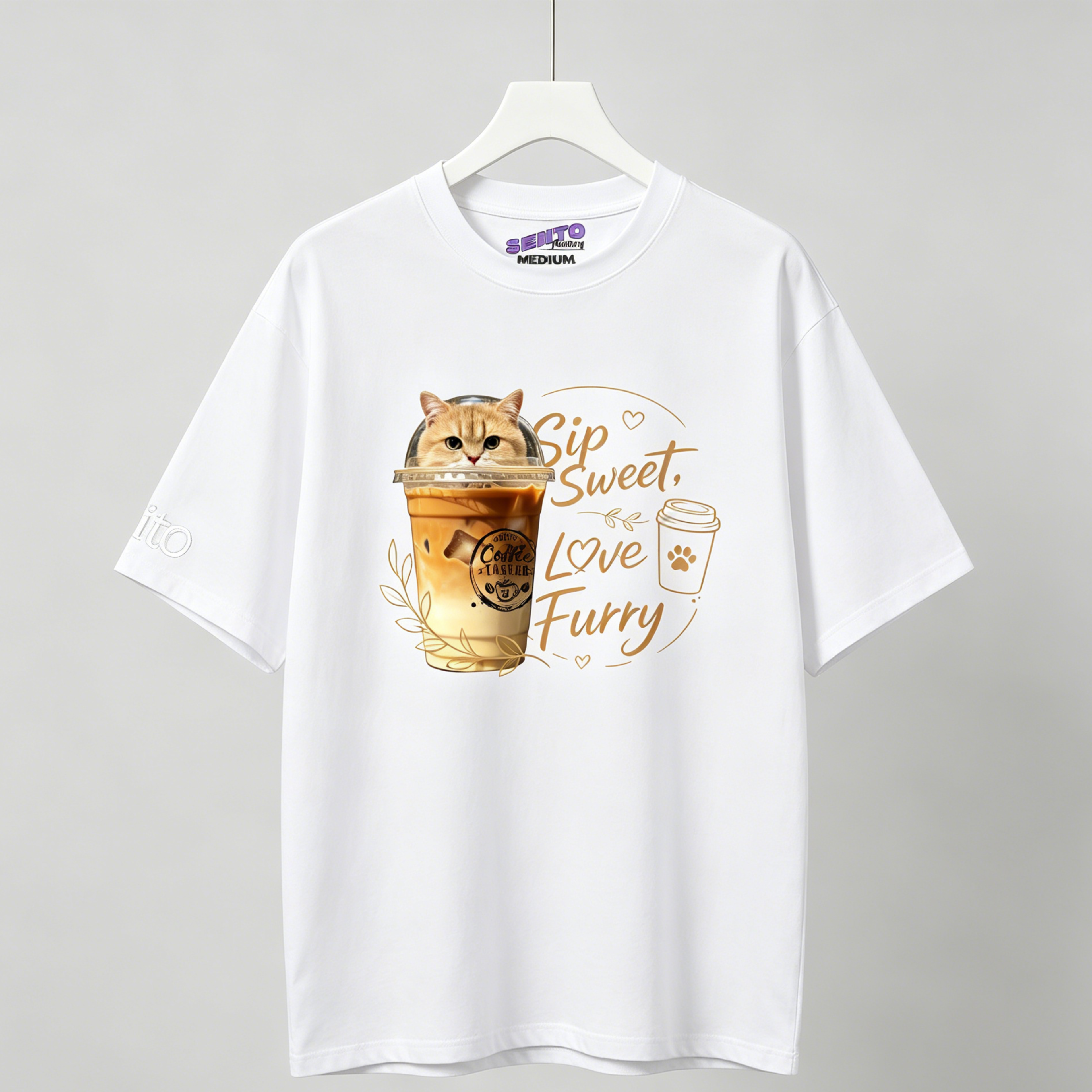 DIY - CAT LATTE (CAT GRAPHIC TEE)