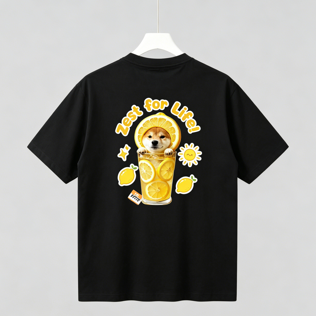 DIY - LEMON DRINK (DOG GRAPHIC TEE)