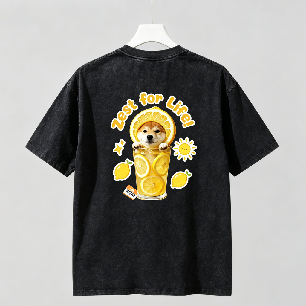DIY - LEMON DRINK (DOG GRAPHIC TEE)